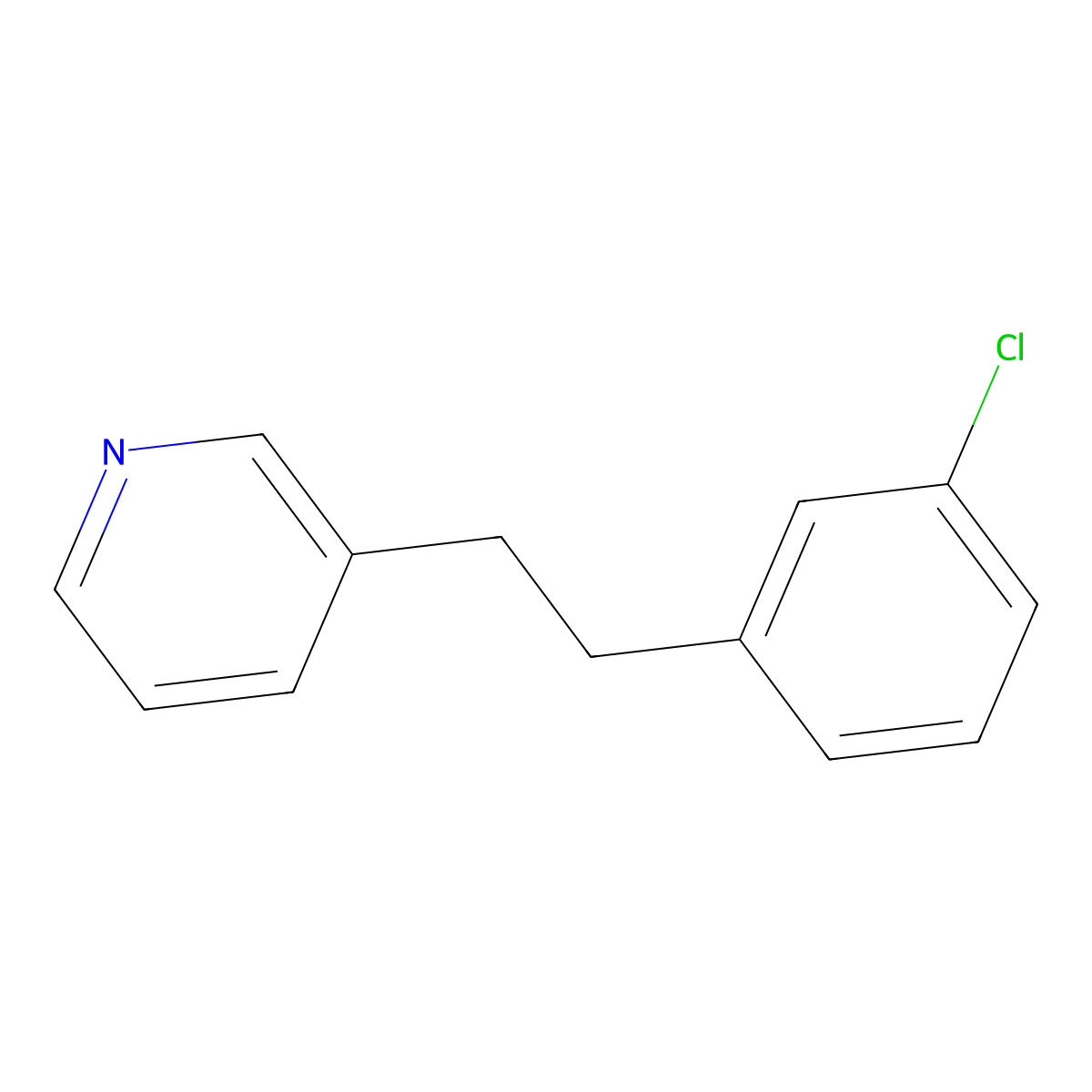 3-(2-(3-Chlorophenyl)ethyl)pyridine molecular structure, CAS 31251-59-9
