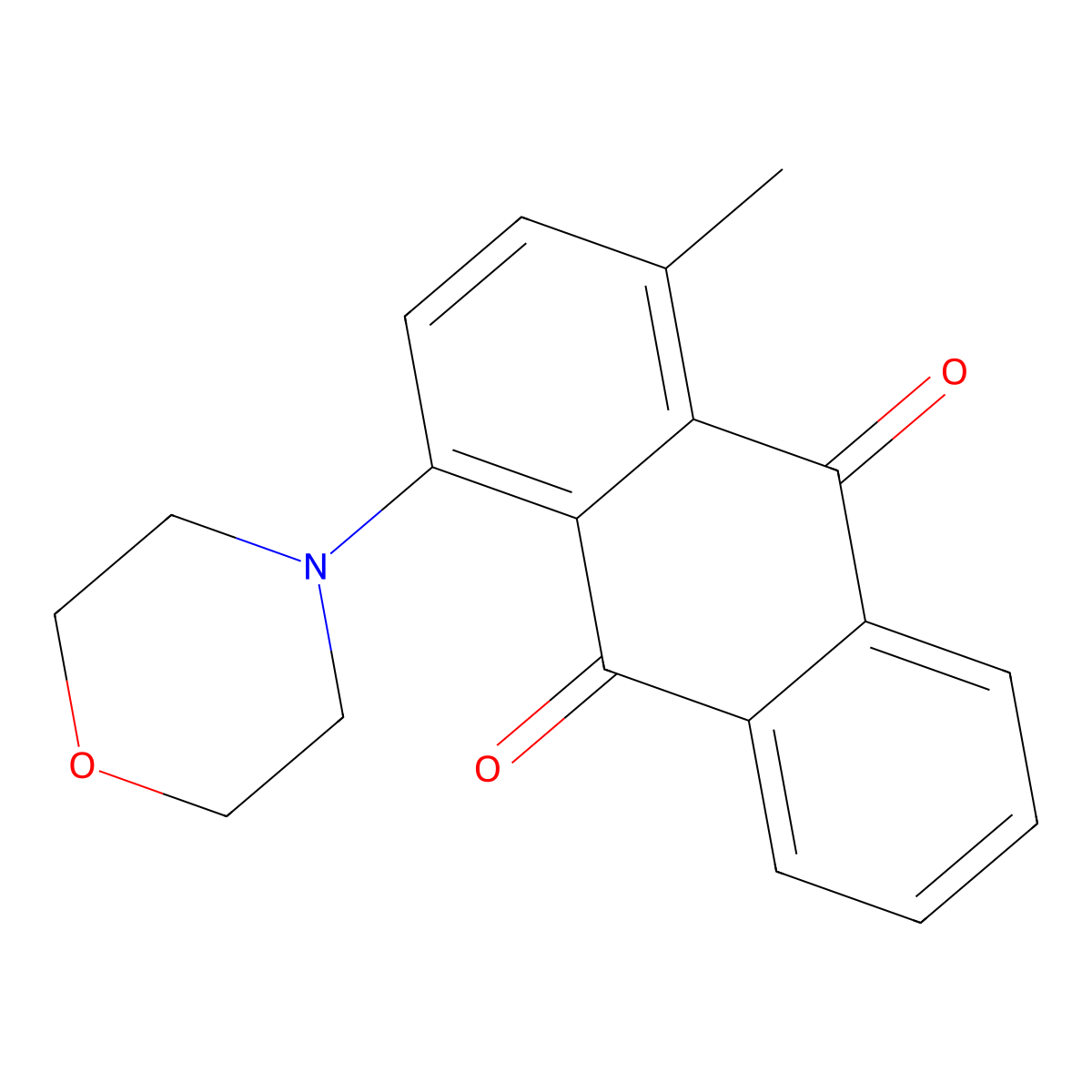 1-Methyl-4-morpholin-4-ylanthracene-9,10-dione molecular structure, CAS 312511-01-6