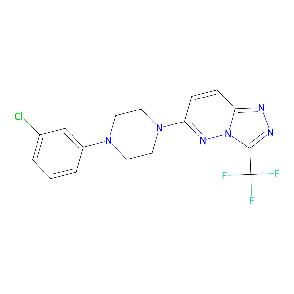6-[4-(3-Chlorophenyl)piperazino]-3-(trifluoromethyl)[1,2,4]triazolo[4,3-b]pyridazine molecular structure, CAS 312513-01-2
