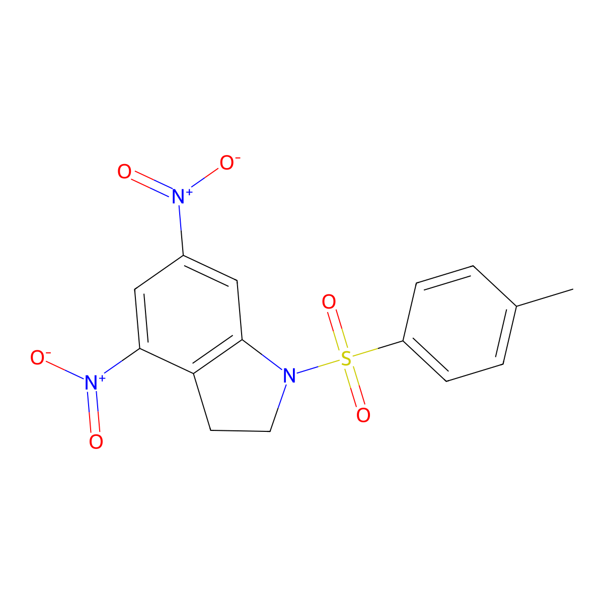1-[(4-Methylphenyl)sulfonyl]-4,6-dinitroindoline molecular structure, CAS 312513-83-0