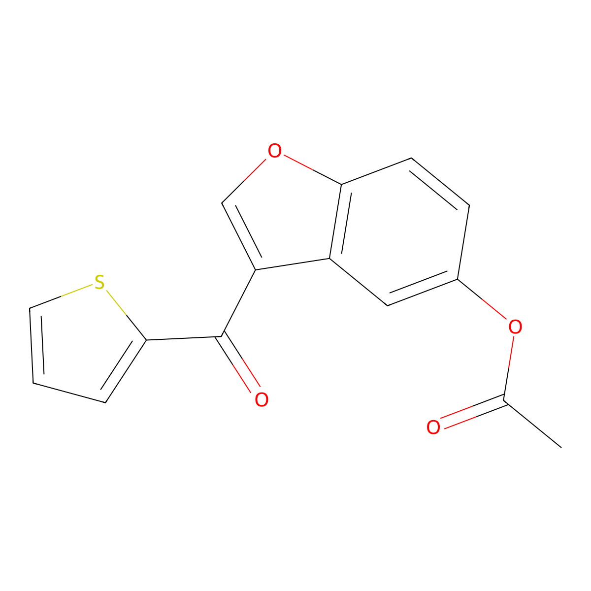 [3-(Thiophene-2-carbonyl)-1-benzofuran-5-yl] acetate molecular structure, CAS 312514-00-4