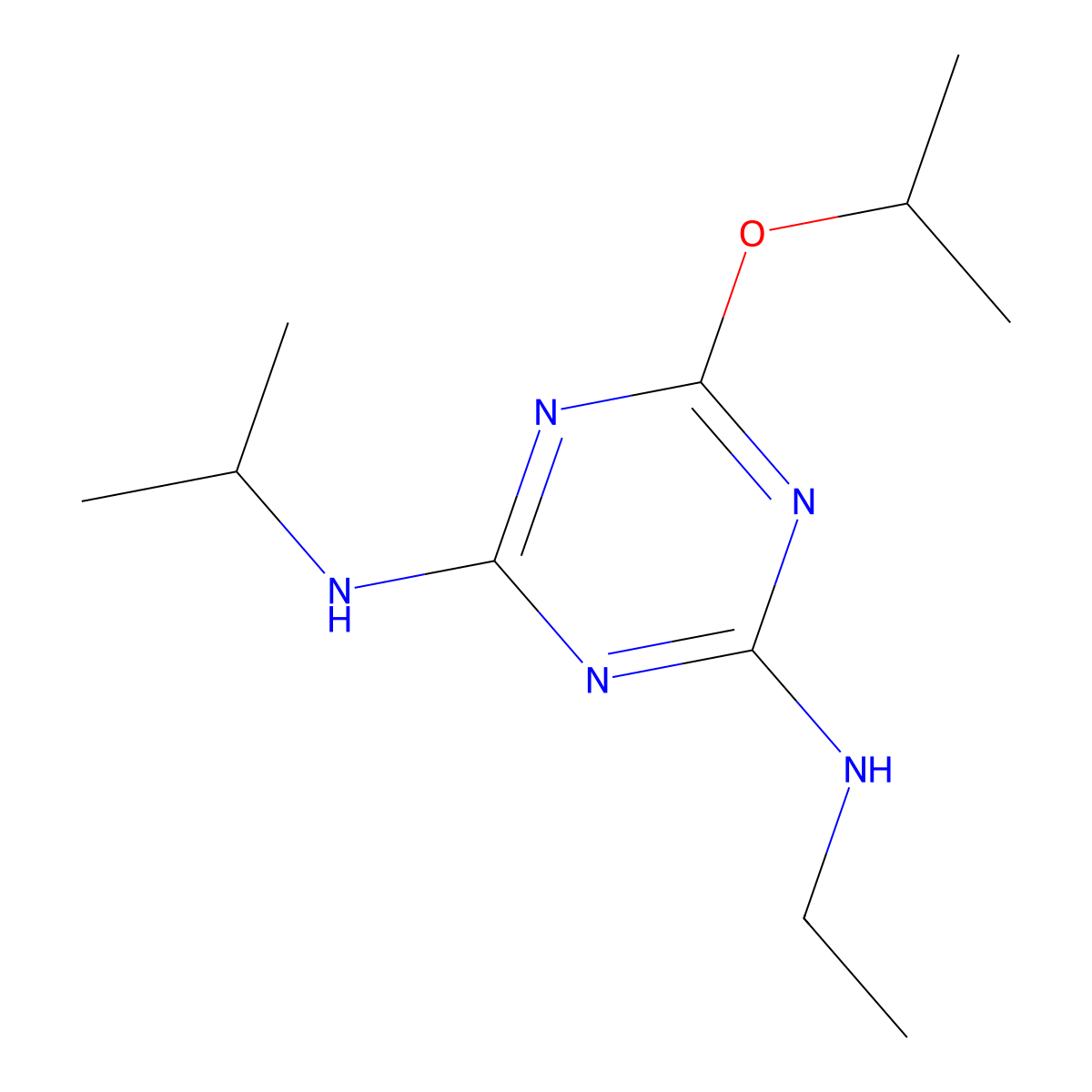 N2-Ethyl-6-isopropoxy-N4-isopropyl-1,3,5-triazine-2,4-diamine molecular structure, CAS 312514-08-2