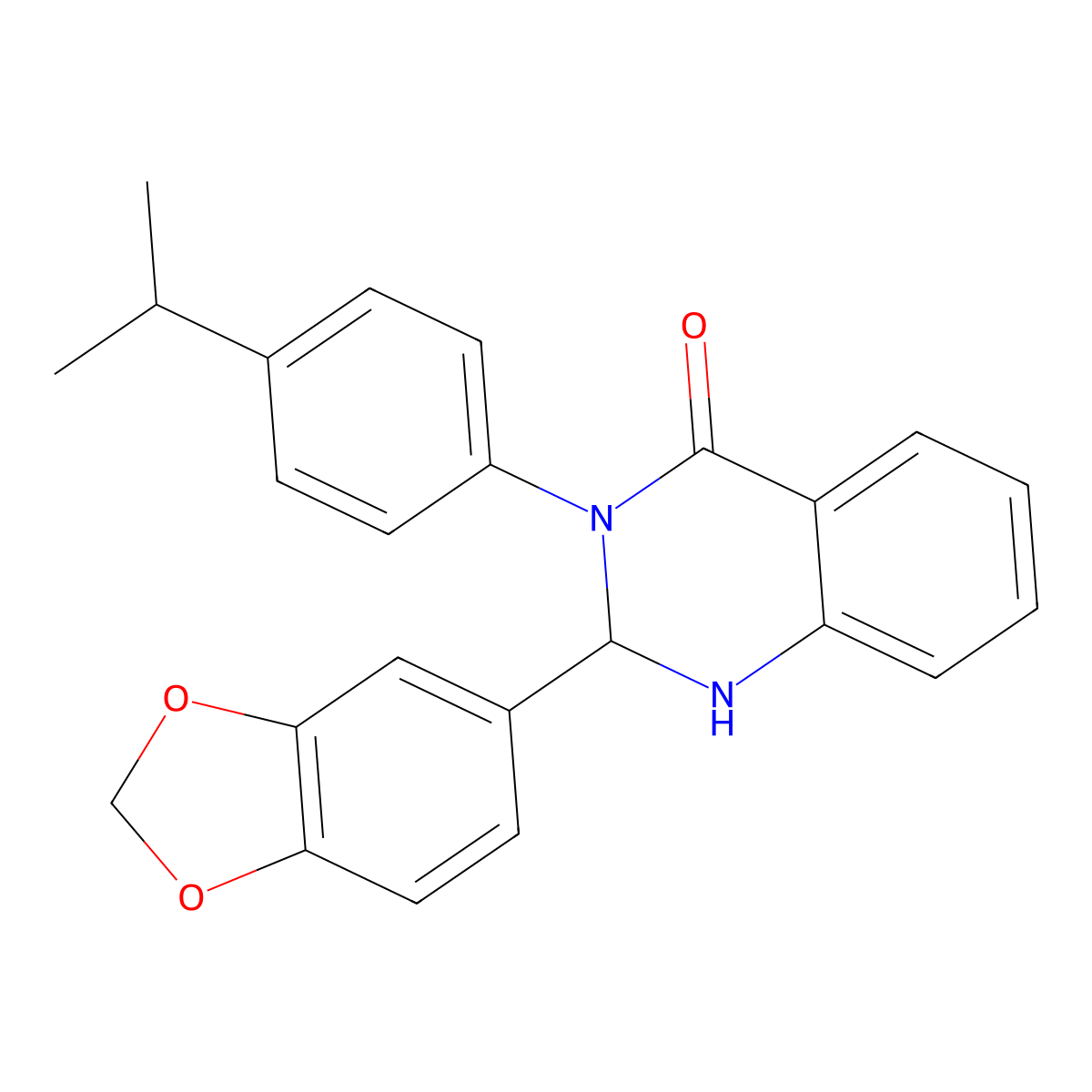 2-(1,3-Benzodioxol-5-yl)-3-(4-propan-2-ylphenyl)-1,2-dihydroquinazolin-4-one molecular structure, CAS 312514-83-3