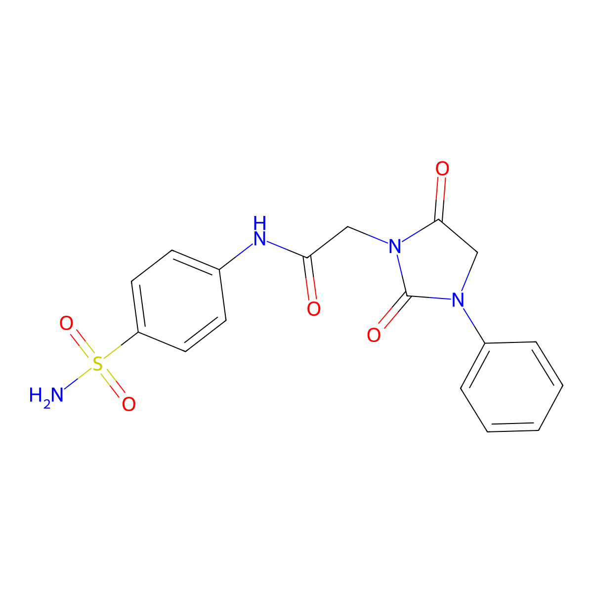 2-(2,5-dioxo-3-phenylimidazolidin-1-yl)-N-(4-sulfamoylphenyl)acetamide molecular structure, CAS 312515-76-7