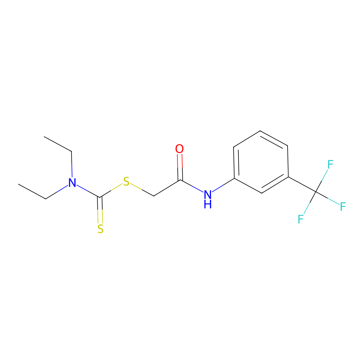 [2-oxo-2-[3-(trifluoromethyl)anilino]ethyl] N,N-diethylcarbamodithioate molecular structure, CAS 312516-71-5