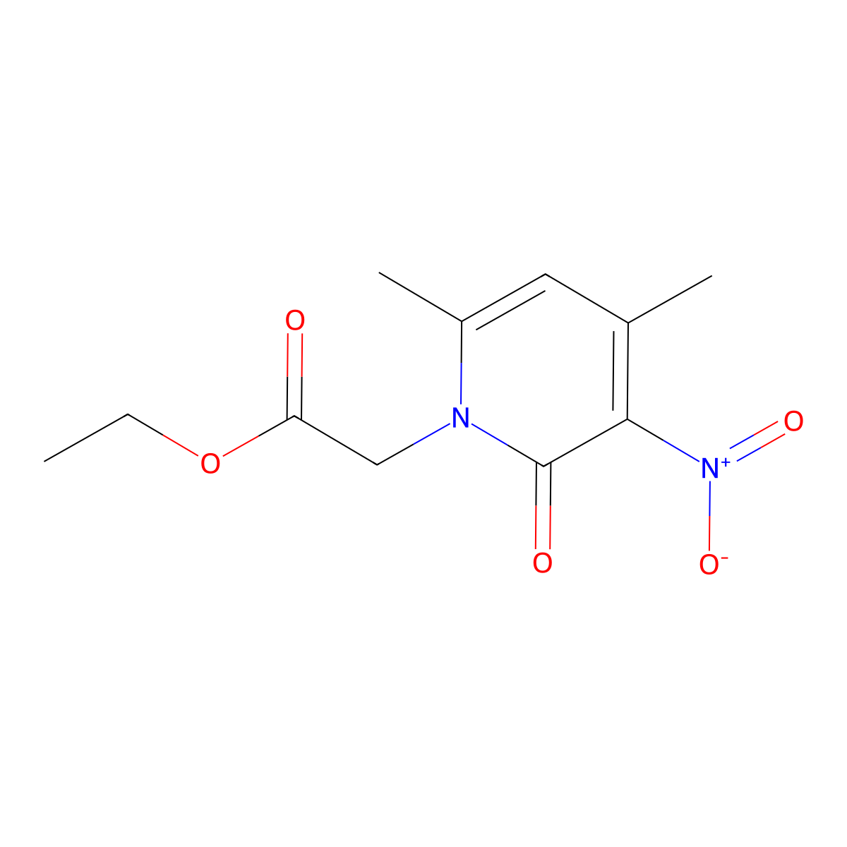 ethyl (4,6-dimethyl-3-nitro-2-oxopyridin-1(2H)-yl)acetate molecular structure, CAS 312517-61-6