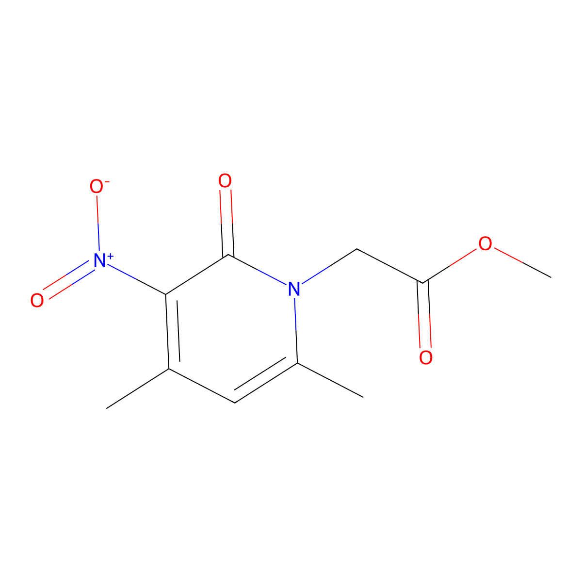 Methyl 4,6-dimethyl-3-nitro-2-oxo-1(2H)-pyridineacetate molecular structure, CAS 312517-62-7