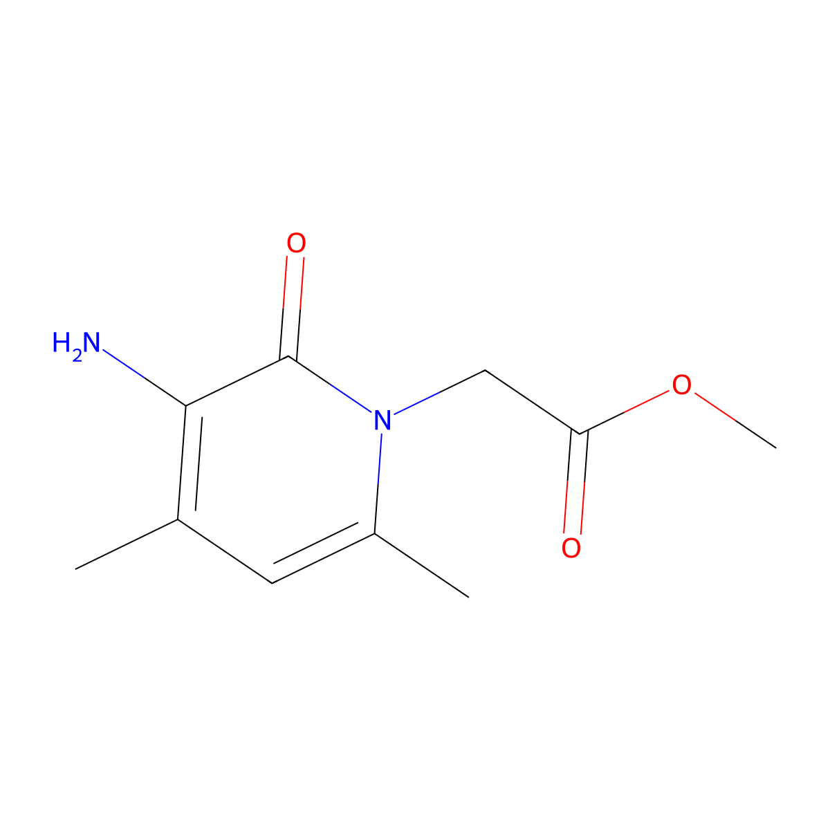 methyl (3-amino-4,6-dimethyl-2-oxo-1(2H)-pyridinyl)acetate molecular structure, CAS 312517-64-9