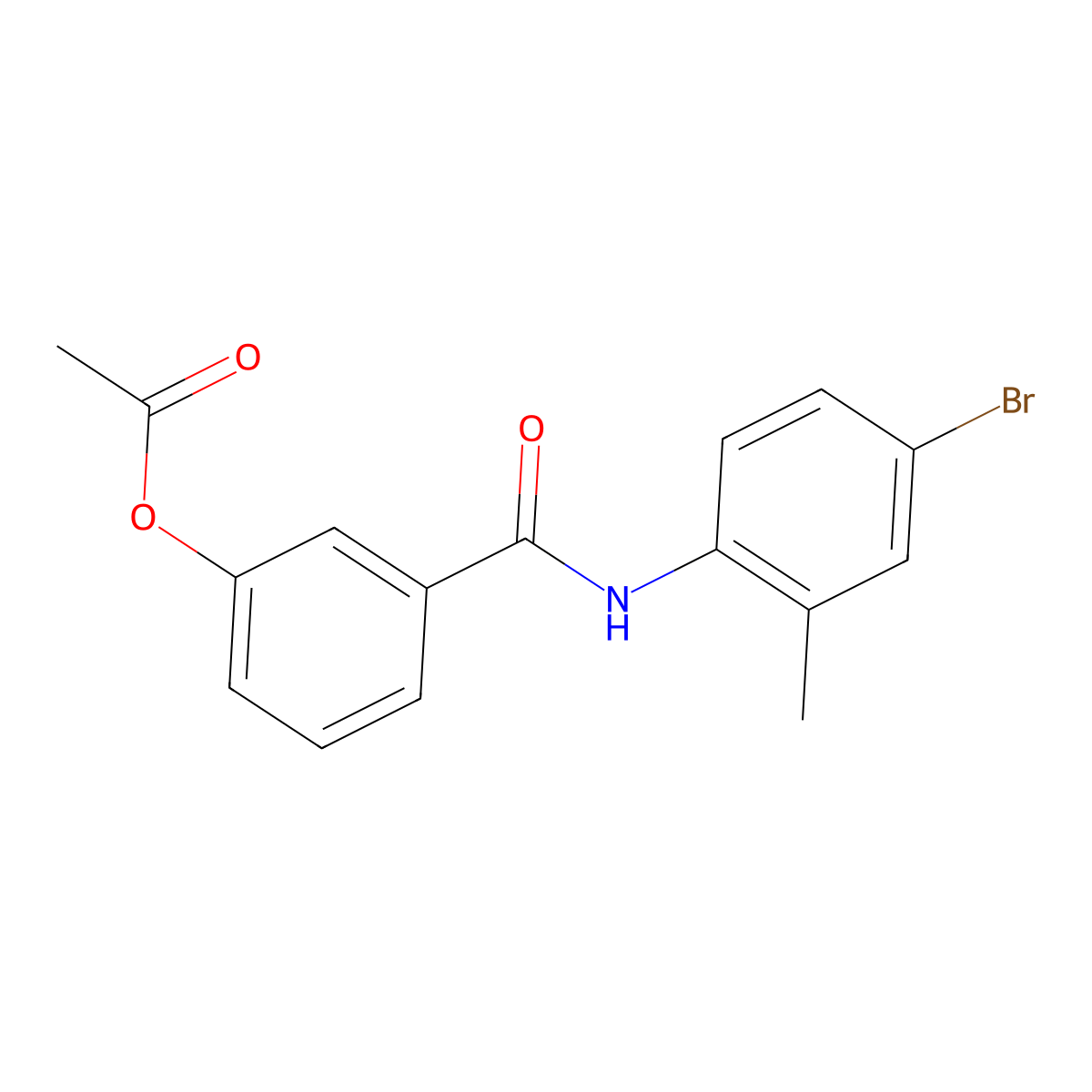 3-((4-Bromo-2-methylphenyl)carbamoyl)phenyl acetate molecular structure, CAS 312518-87-9