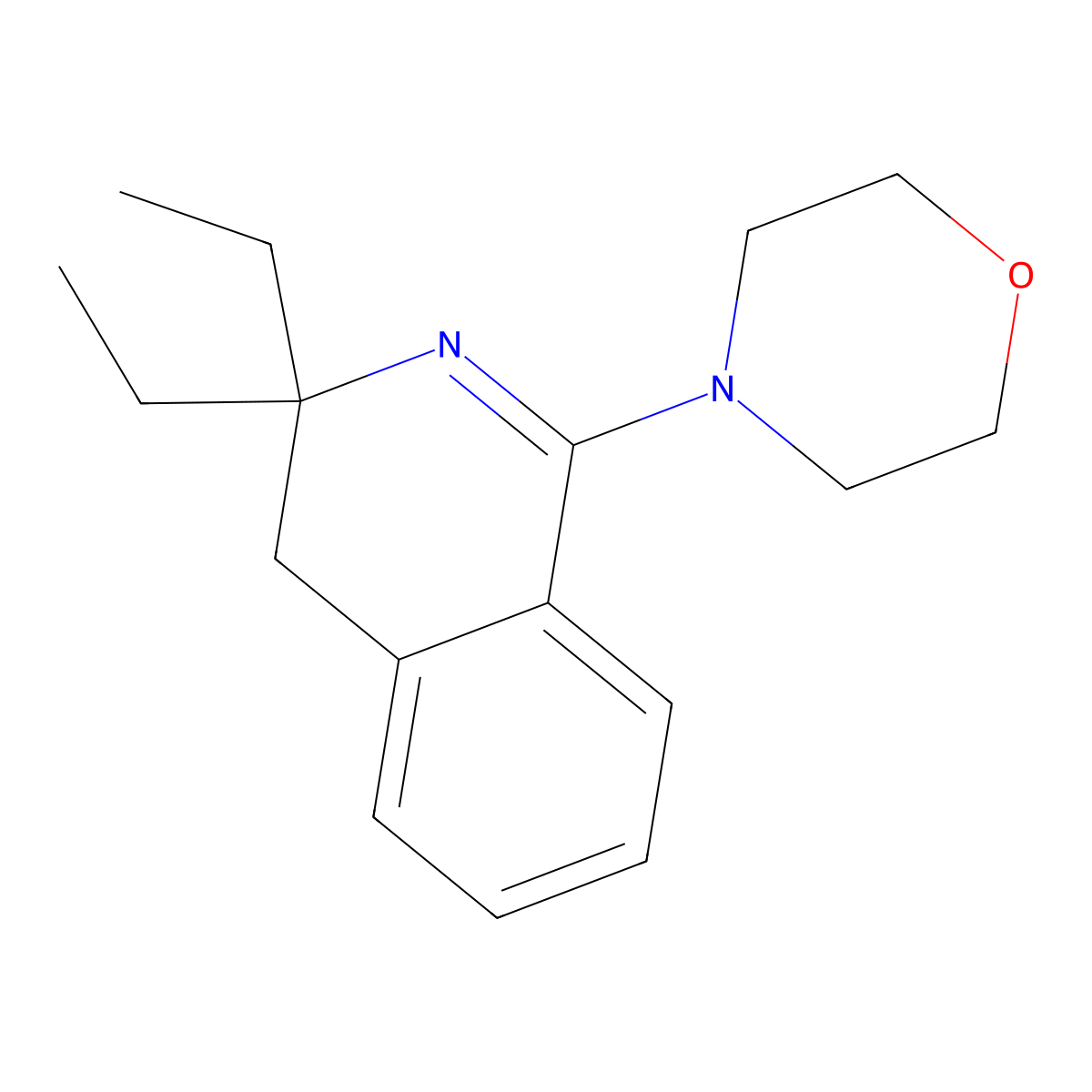 4-(3,3-diethyl-4H-isoquinolin-1-yl)morpholine molecular structure, CAS 312518-93-7