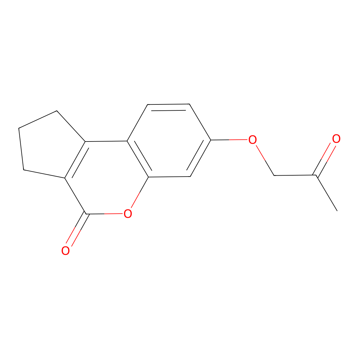 7-(2-oxopropoxy)-2,3-dihydrocyclopenta[c]chromen-4(1H)-one molecular structure, CAS 312518-97-1