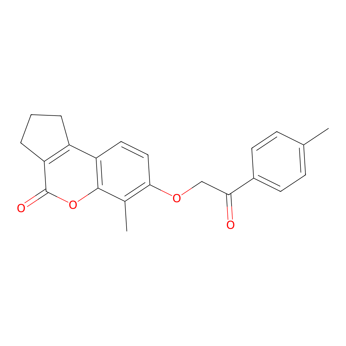 6-methyl-7-[2-(4-methylphenyl)-2-oxoethoxy]-2,3-dihydrocyclopenta[c]chromen-4(1H)-one molecular structure, CAS 312519-03-2