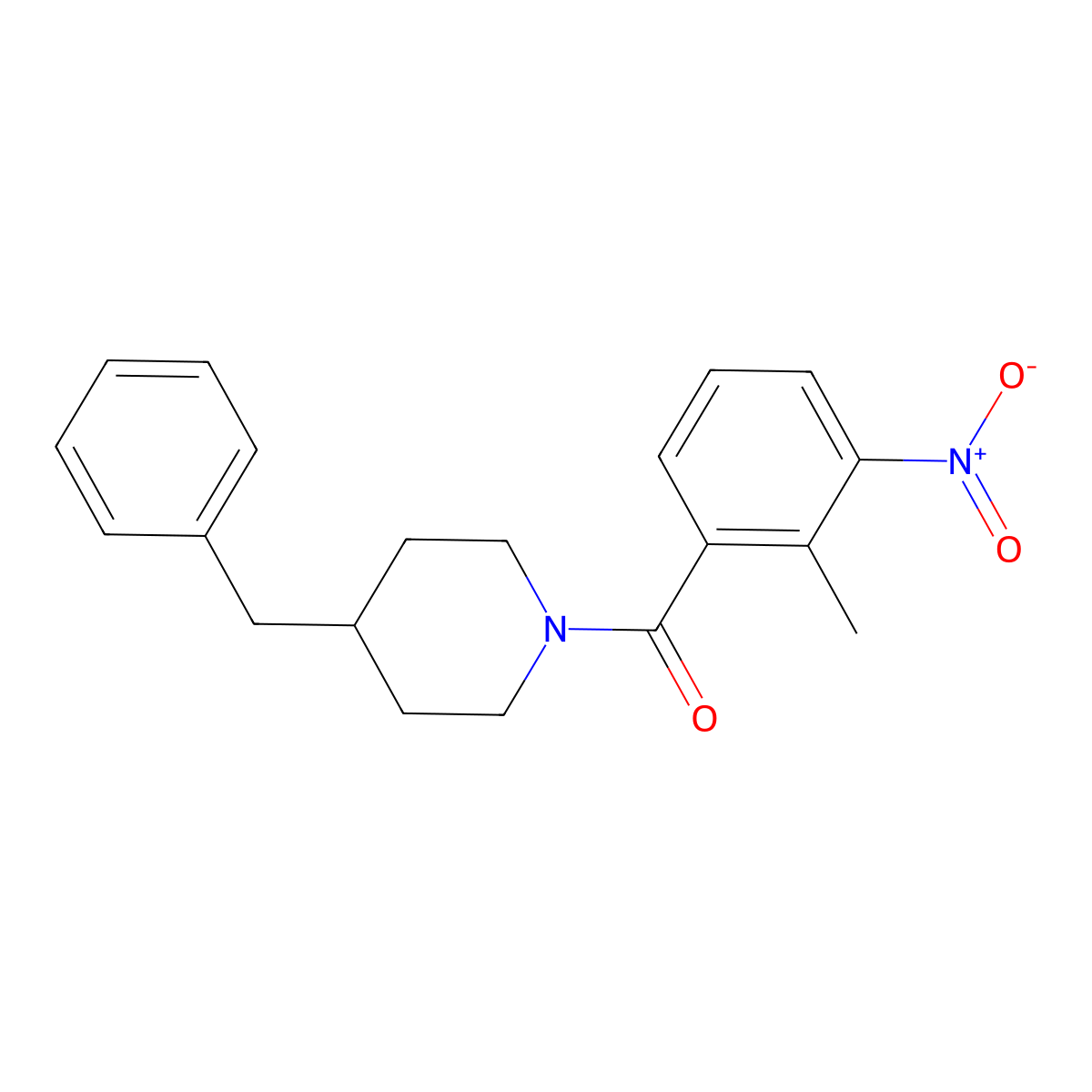 (4-Benzylpiperidin-1-yl)-(2-methyl-3-nitrophenyl)methanone molecular structure, CAS 312519-08-7