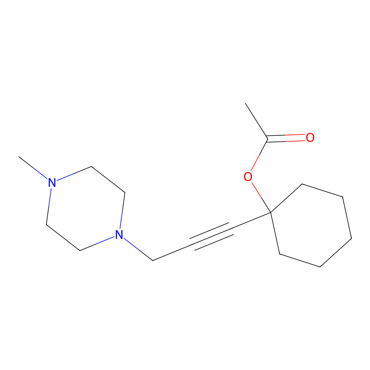 1-(3-(4-Methylpiperazin-1-YL)prop-1-ynyl)cyclohexyl acetate molecular structure, CAS 312519-76-9