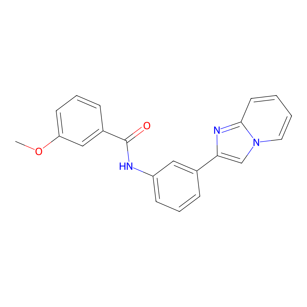 N-(3-imidazo[1,2-a]pyridin-2-ylphenyl)-3-methoxybenzamide molecular structure, CAS 312519-85-0