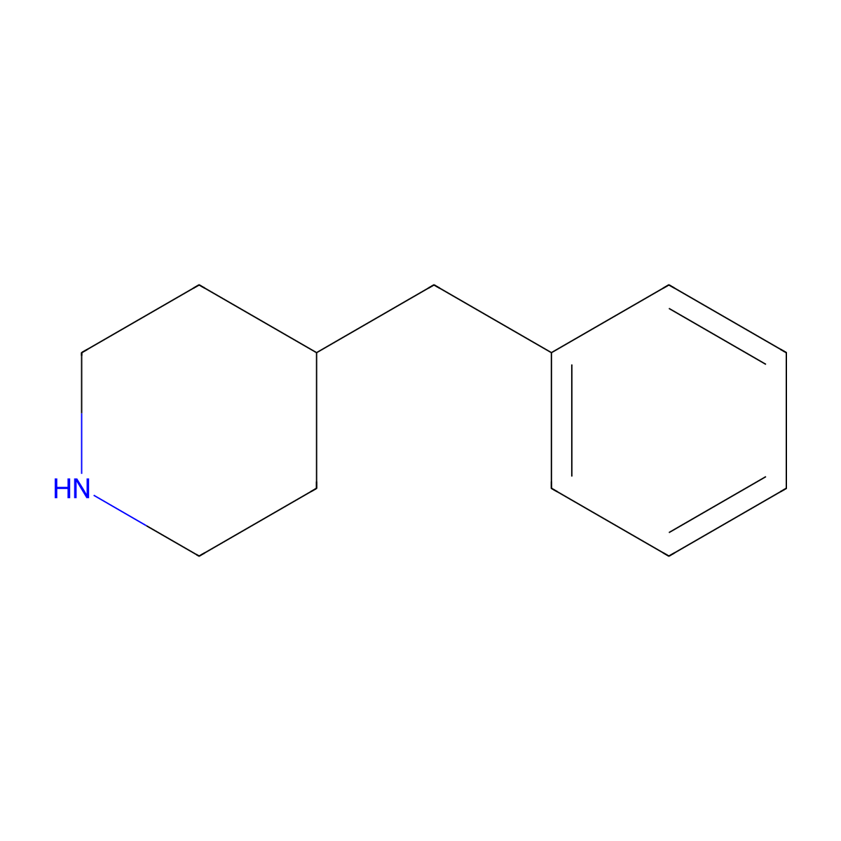 4-Benzylpiperidine molecular structure, CAS 31252-42-3