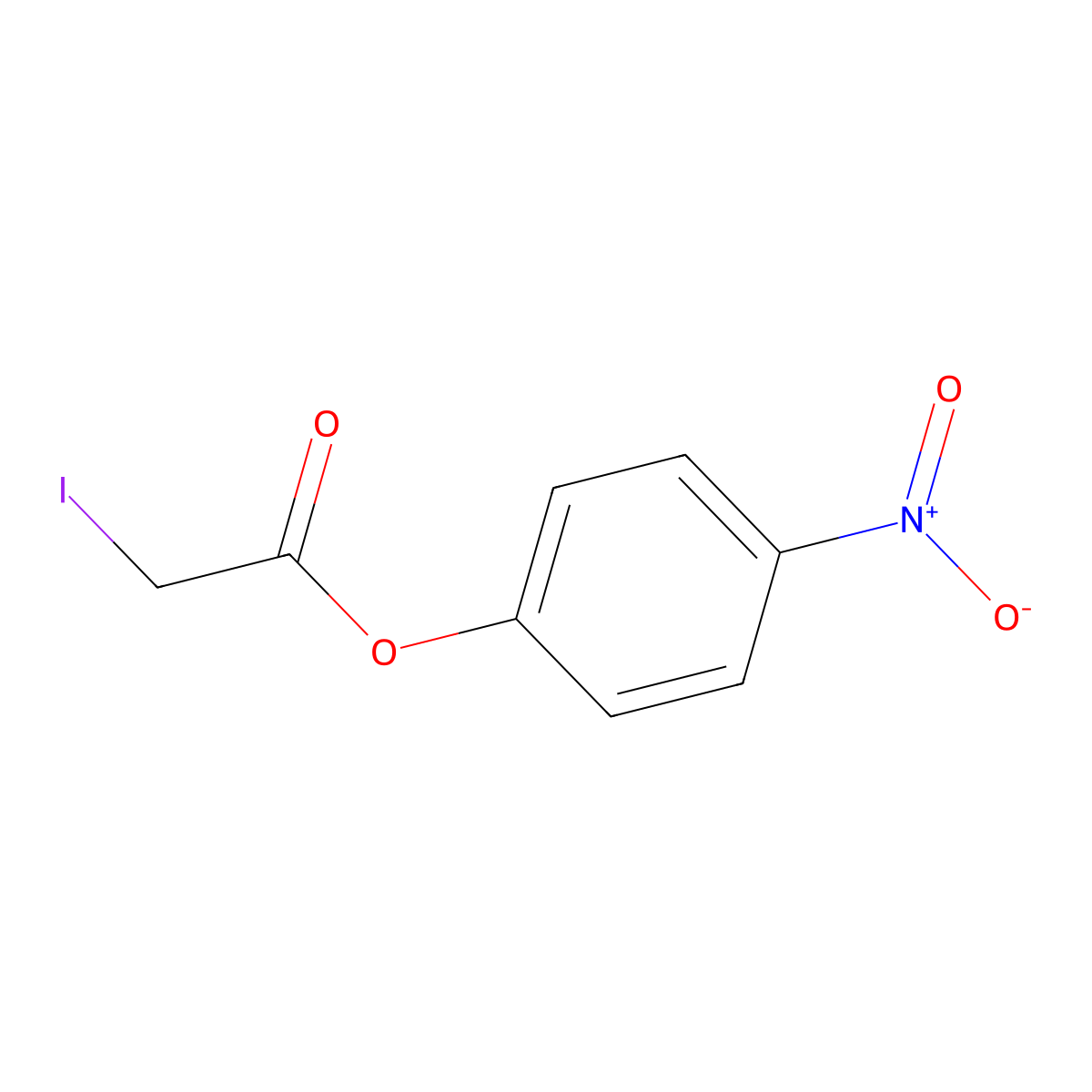 p-Nitrophenyl iodoacetate molecular structure, CAS 31252-85-4