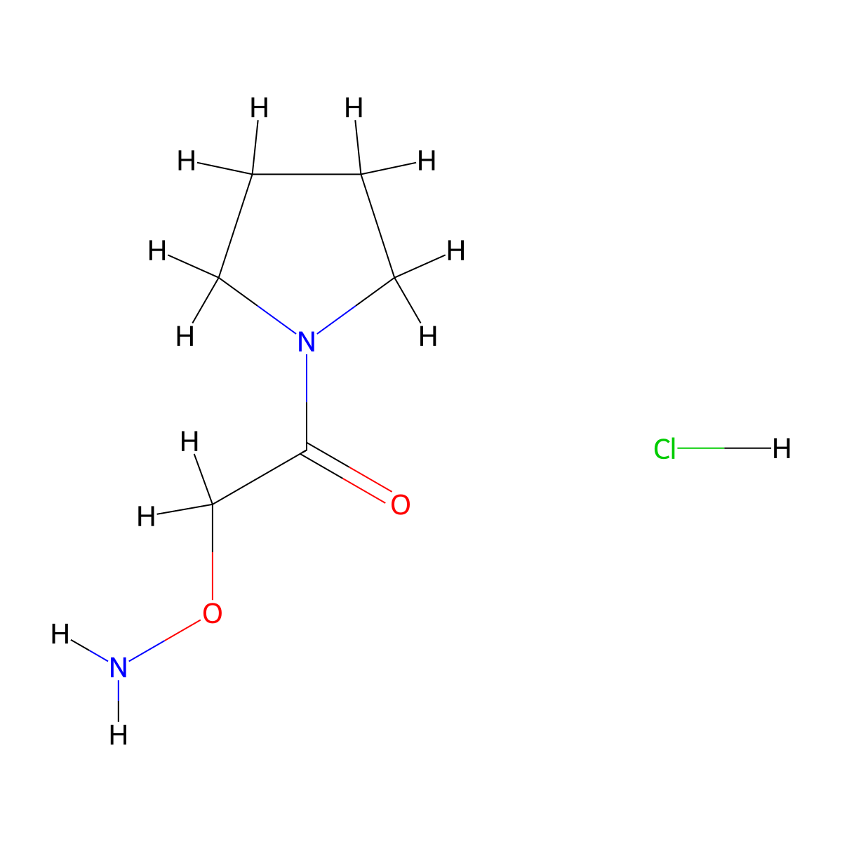2-(Aminooxy)-1-(pyrrolidin-1-yl)ethan-1-one hydrochloride molecular structure, CAS 312521-32-7