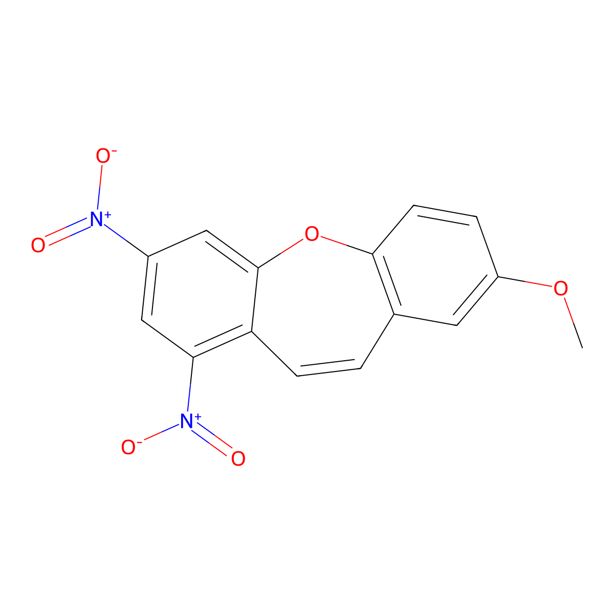 3-Methoxy-7,9-dinitrobenzo[b][1]benzoxepine molecular structure, CAS 312522-88-6