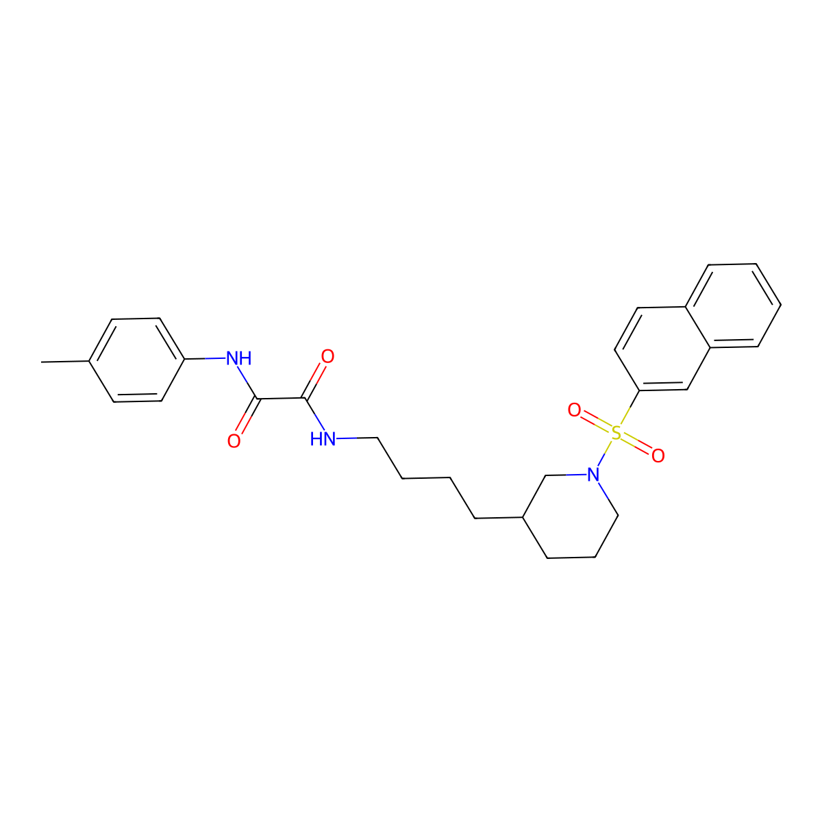 N1-(4-(1-(Naphthalen-2-ylsulfonyl)piperidin-3-yl)butyl)-N2-(p-tolyl)oxalamide molecular structure, CAS 312523-23-2