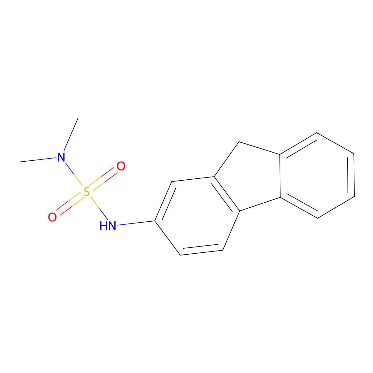2-(dimethylsulfamoylamino)-9H-fluorene molecular structure, CAS 312523-51-6