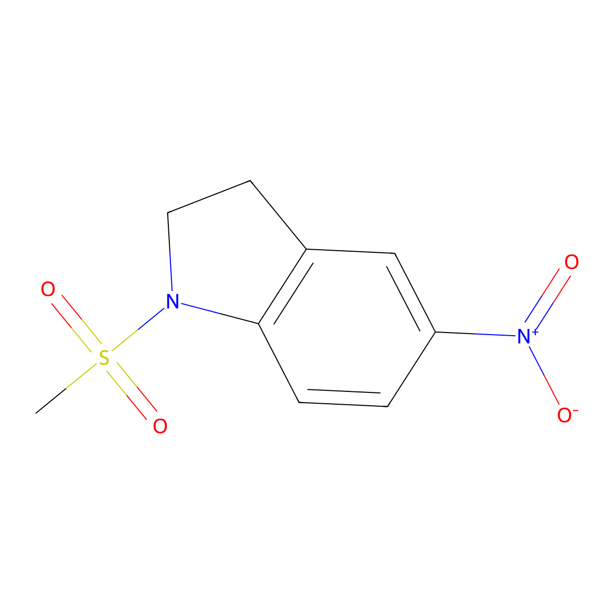 1-(Methylsulfonyl)-5-nitroindoline molecular structure, CAS 312523-56-1