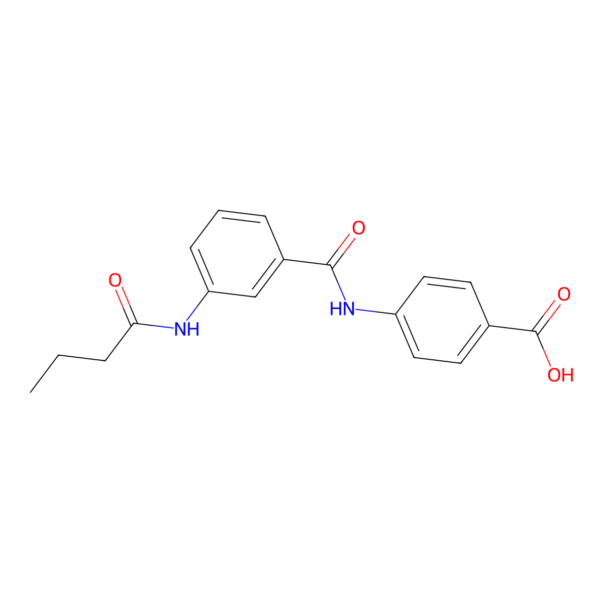 4-({[3-(Butanoylamino)phenyl]carbonyl}amino)benzoic acid molecular structure, CAS 312525-35-2