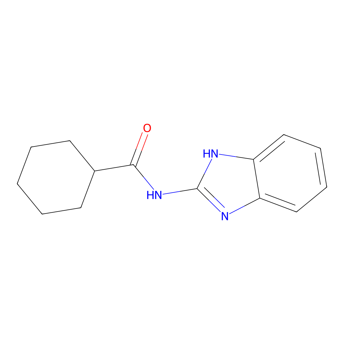 N-(1H-1,3-benzodiazol-2-yl)cyclohexanecarboxamide molecular structure, CAS 312525-49-8