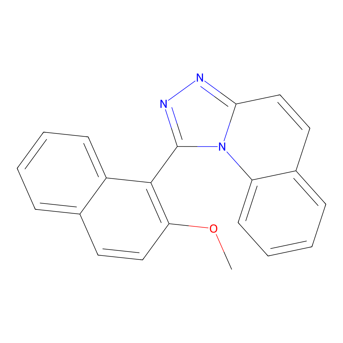 1-(2-Methoxynaphthalen-1-yl)-[1,2,4]triazolo[4,3-a]quinoline molecular structure, CAS 312525-92-1