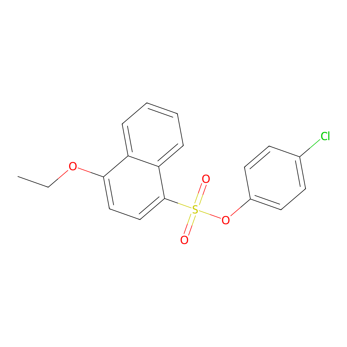 4-Chlorophenyl 4-ethoxynaphthalene-1-sulfonate molecular structure, CAS 312526-01-5