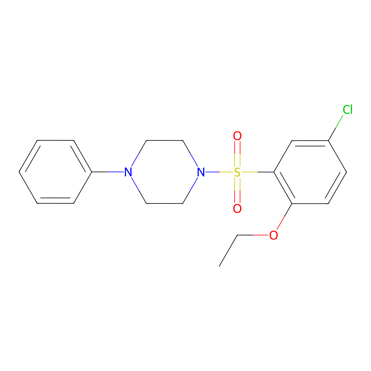 1-[(5-Chloro-2-ethoxyphenyl)sulfonyl]-4-phenylpiperazine molecular structure, CAS 312526-14-0