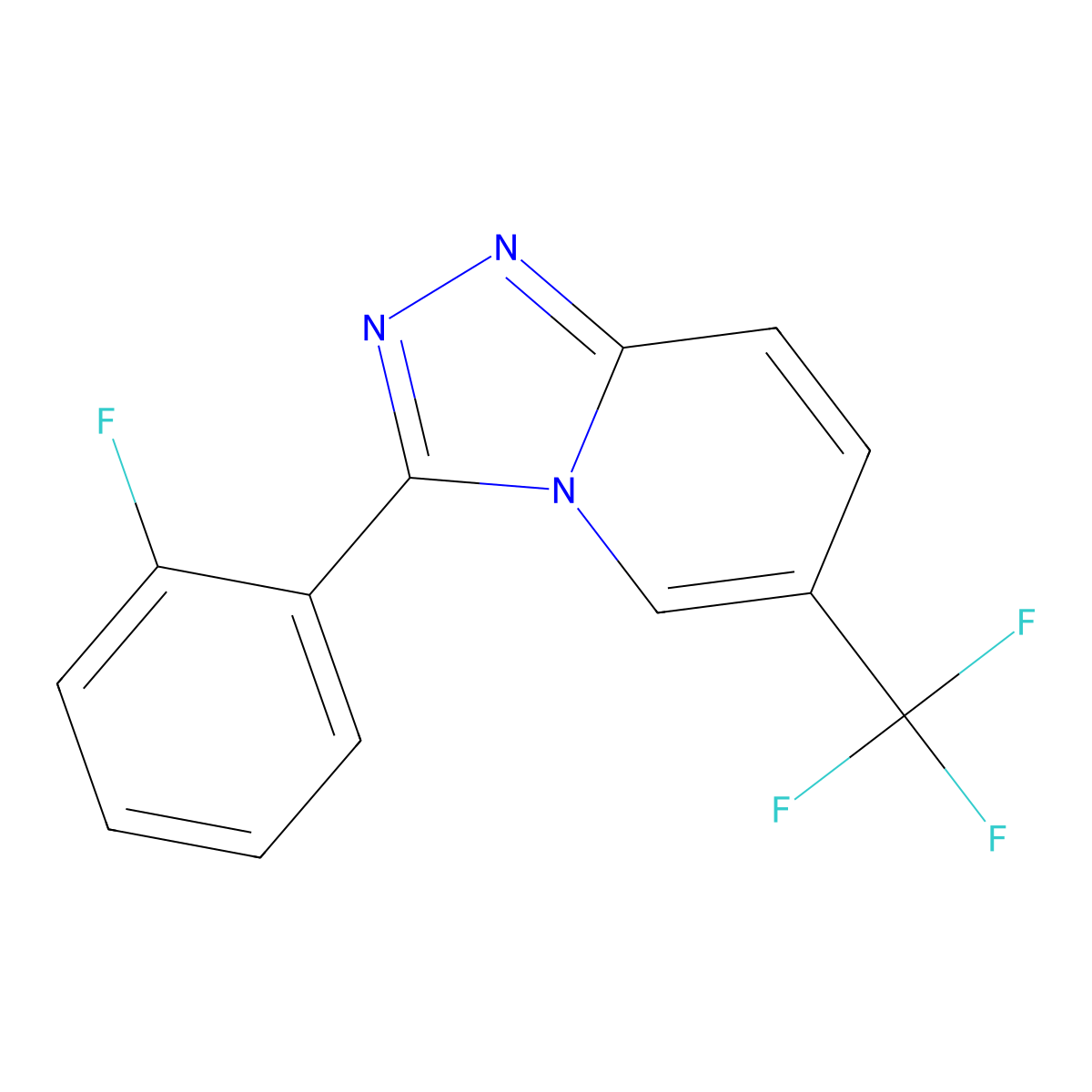3-(2-Fluorophenyl)-6-(trifluoromethyl)-[1,2,4]triazolo[4,3-a]pyridine molecular structure, CAS 312526-17-3