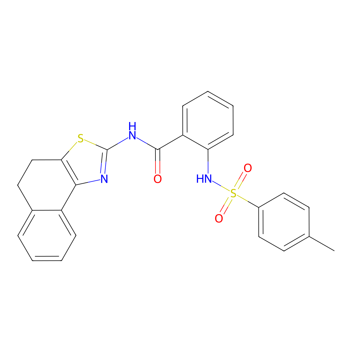 N-(4,5-dihydrobenzo[e][1,3]benzothiazol-2-yl)-2-[(4-methylphenyl)sulfonylamino]benzamide molecular structure, CAS 312526-21-9