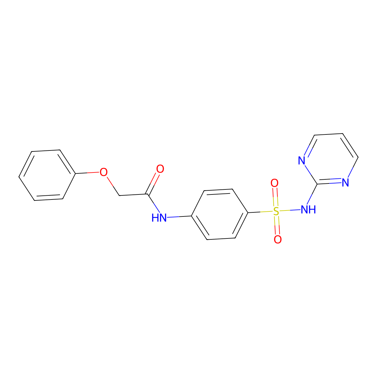 2-phenoxy-N-[4-(pyrimidin-2-ylsulfamoyl)phenyl]acetamide molecular structure, CAS 312526-31-1