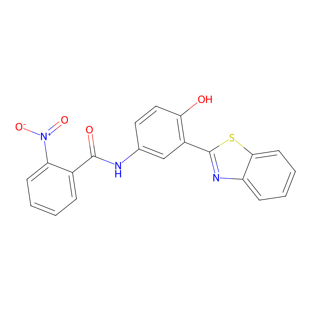 N-[3-(1,3-benzothiazol-2-yl)-4-hydroxyphenyl]-2-nitrobenzamide molecular structure, CAS 312527-26-7
