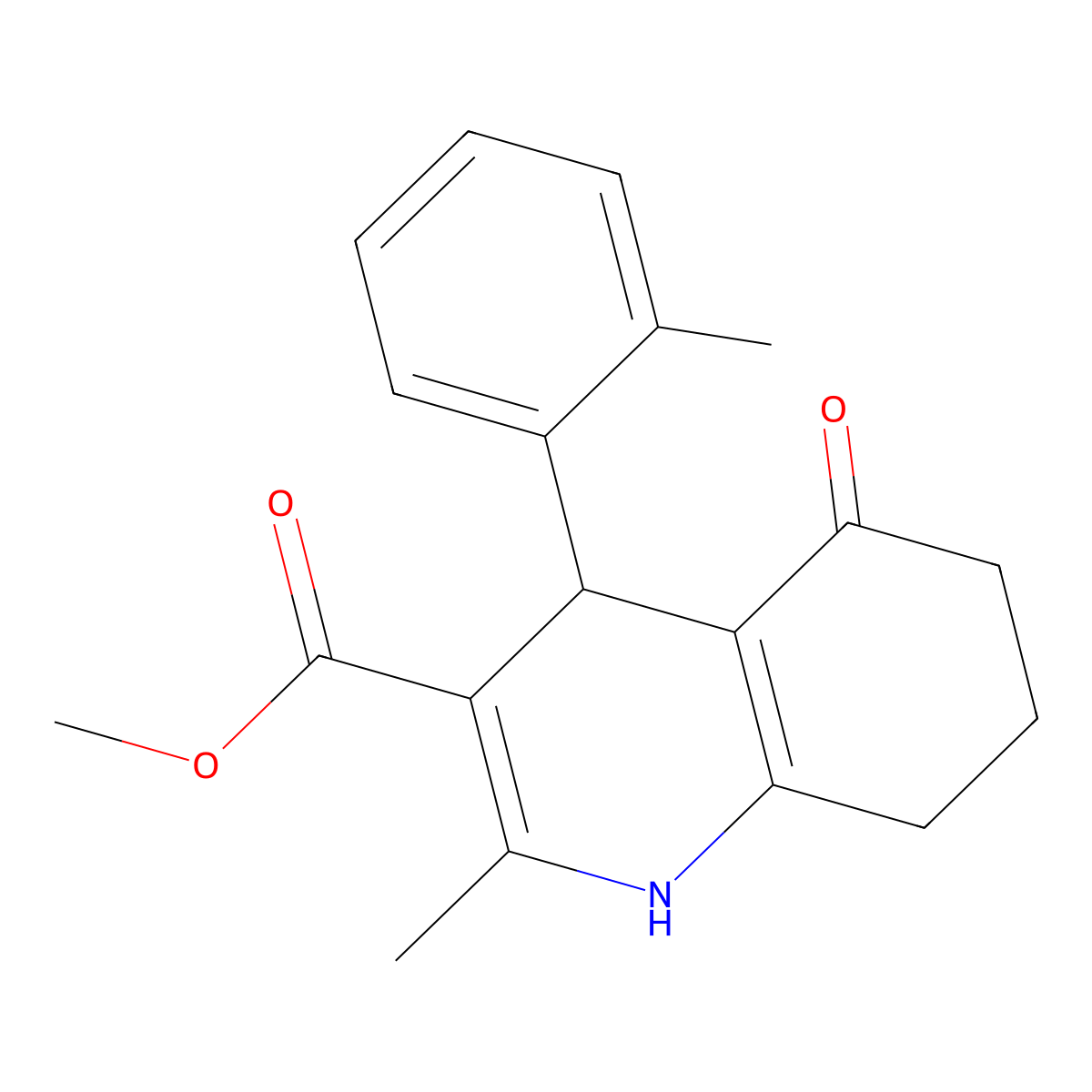 Methyl 2-methyl-4-(2-methylphenyl)-5-oxo-1,4,5,6,7,8-hexahydroquinoline-3-carboxylate molecular structure, CAS 312527-56-3