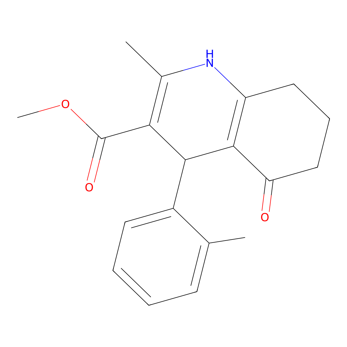 Methyl 2-methyl-4-(2-methylphenyl)-5-oxo-1,4,5,6,7,8-hexahydroquinoline-3-carboxylate molecular structure, CAS 312527-56-3