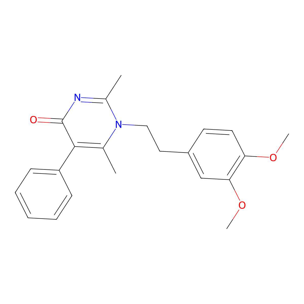 1-[2-(3,4-Dimethoxyphenyl)ethyl]-2,6-dimethyl-5-phenylpyrimidin-4-one molecular structure, CAS 312527-94-9
