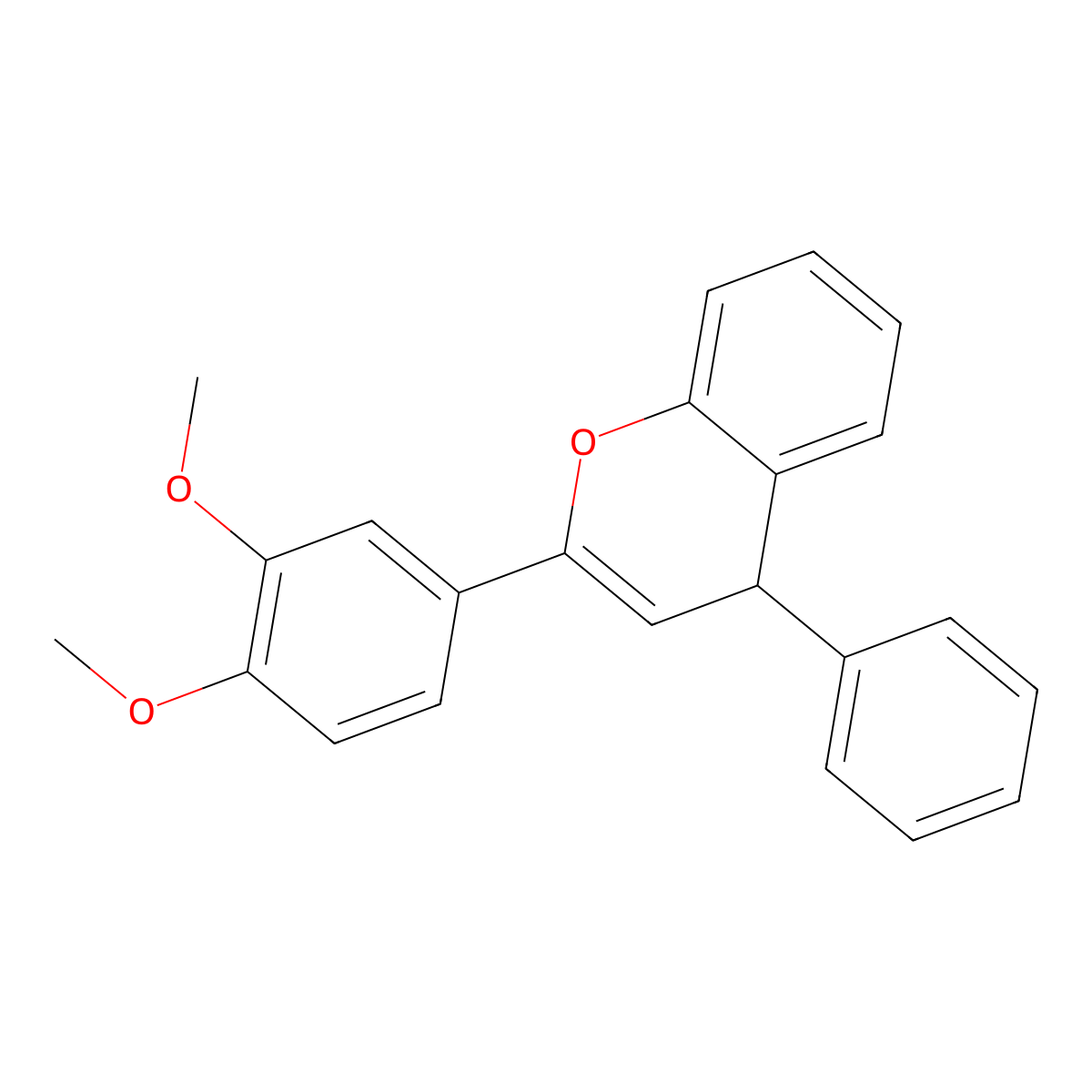 2-(3,4-dimethoxyphenyl)-4-phenyl-4H-chromene molecular structure, CAS 312527-95-0