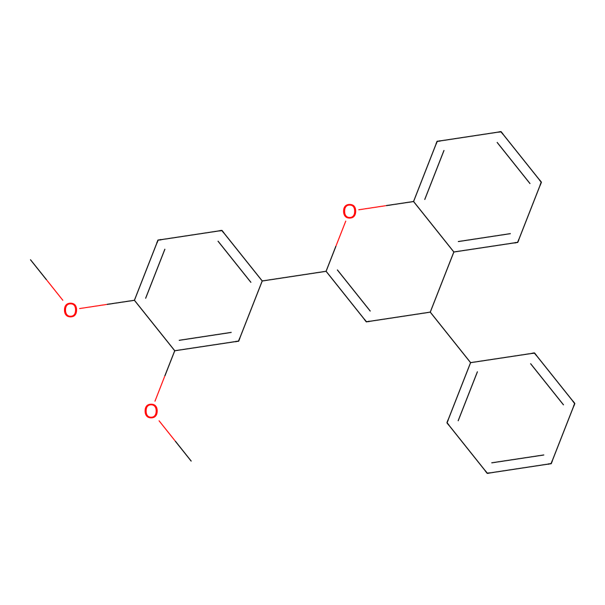 2-(3,4-dimethoxyphenyl)-4-phenyl-4H-chromene molecular structure, CAS 312527-95-0