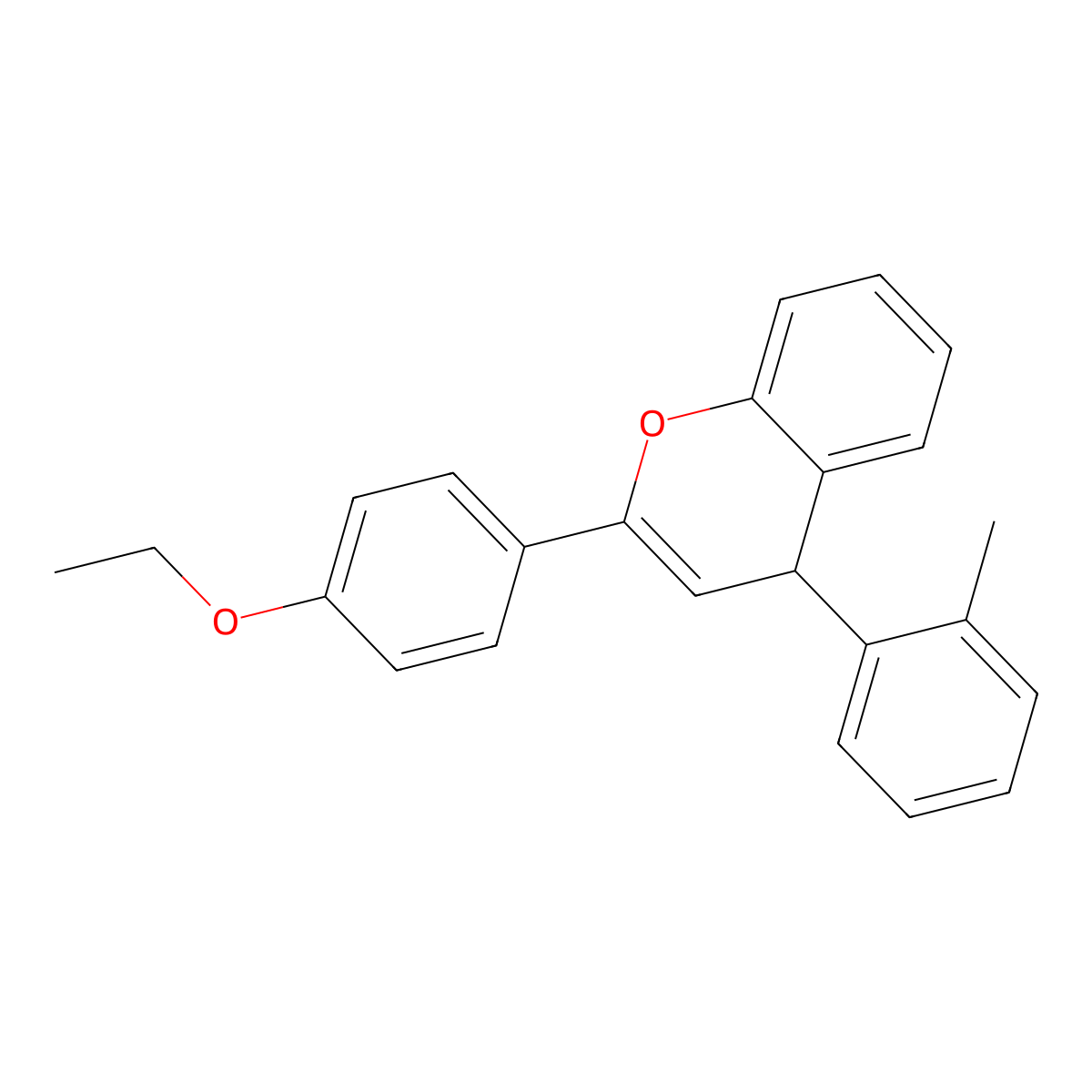 2-(4-ethoxyphenyl)-4-(2-methylphenyl)-4H-chromene molecular structure, CAS 312527-96-1