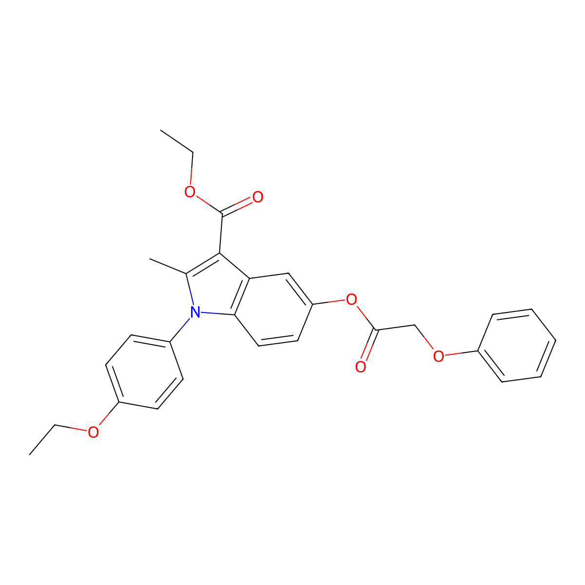 ethyl 1-(4-ethoxyphenyl)-2-methyl-5-[(phenoxyacetyl)oxy]-1H-indole-3-carboxylate molecular structure, CAS 312528-34-0
