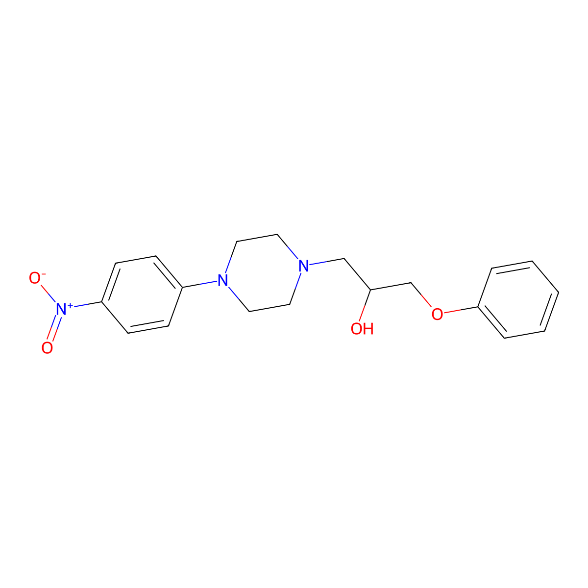 1-[4-(4-Nitrophenyl)piperazin-1-yl]-3-phenoxypropan-2-ol molecular structure, CAS 312529-68-3