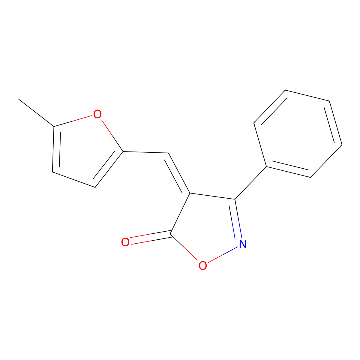 4-[(5-Methylfuran-2-yl)methylidene]-3-phenyl-1,2-oxazol-5-one molecular structure, CAS 312531-21-8