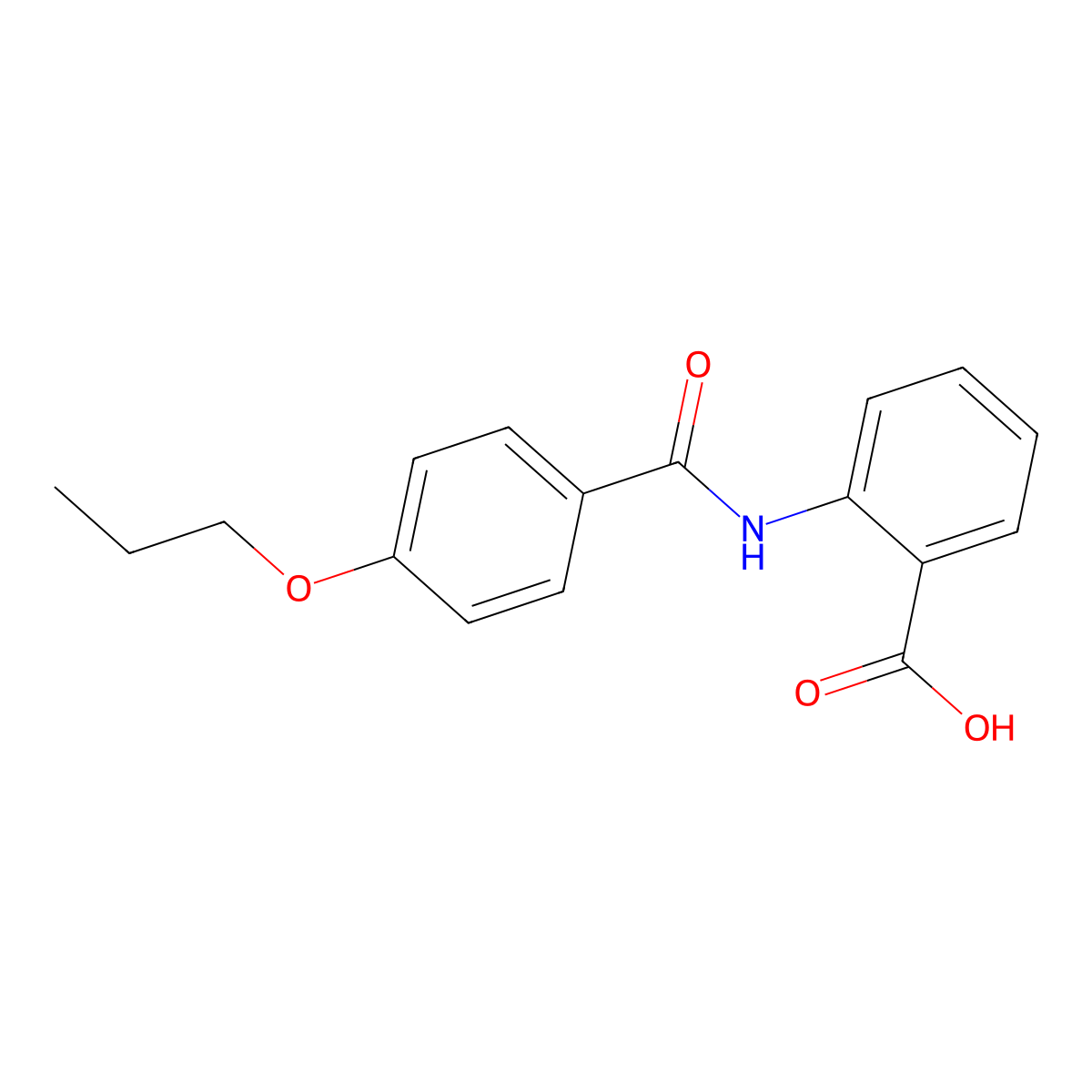2-(4-Propoxy-benzoylamino)-benzoic acid molecular structure, CAS 312533-64-5