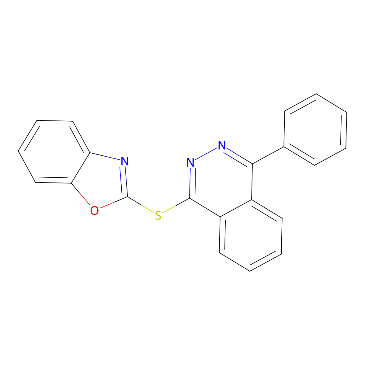 1-(1,3-Benzoxazol-2-ylsulfanyl)-4-phenylphthalazine molecular structure, CAS 312533-72-5