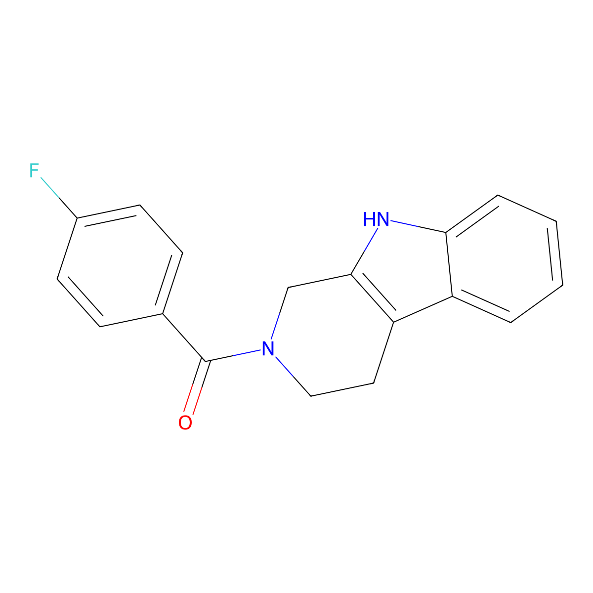 4-Fluorophenyl 1,2,3,4-tetrahydrobeta-carbolin-2-yl ketone molecular structure, CAS 312534-38-6