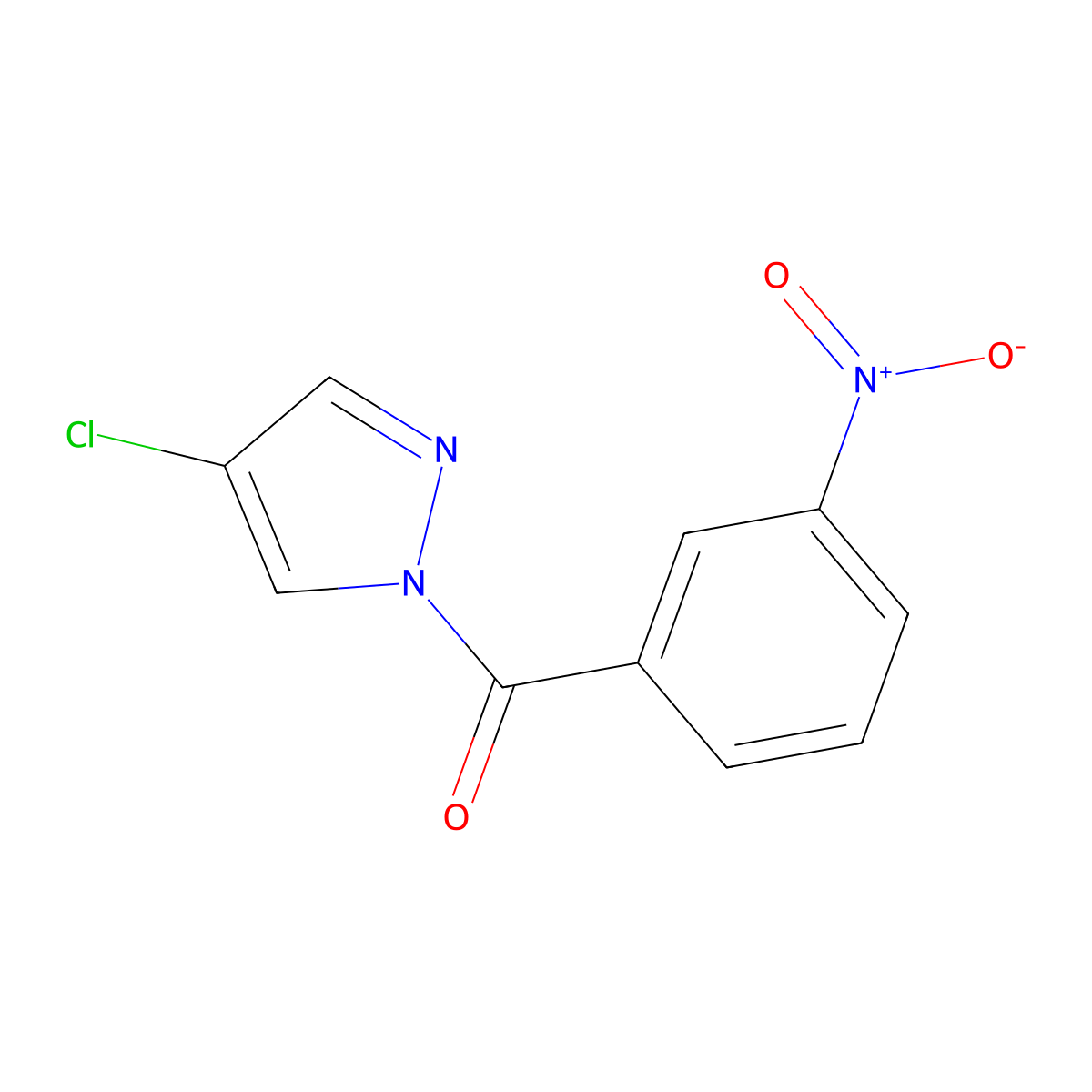 (4-chloro-1H-pyrazol-1-yl)(3-nitrophenyl)methanone molecular structure, CAS 312534-94-4