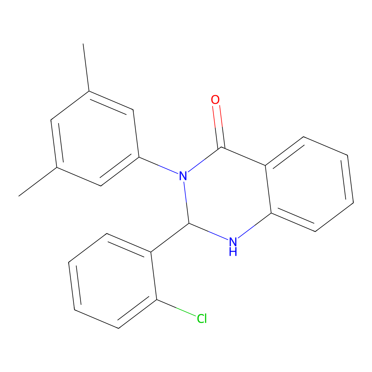 2-(2-Chlorophenyl)-3-(3,5-dimethylphenyl)-1,2-dihydroquinazolin-4-one molecular structure, CAS 312535-86-7