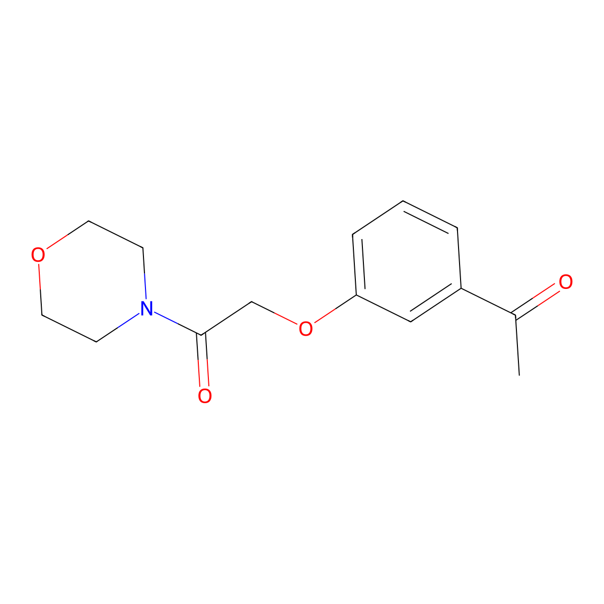 1-[3-(2-Morpholin-4-yl-2-oxoethoxy)phenyl]ethanone molecular structure, CAS 312535-87-8